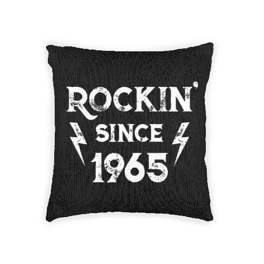 57 Year Old: Classic Rock 1965 57th Birthdayfantas Woven Pillows