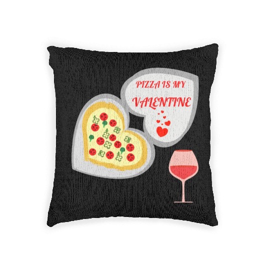 Pizza is my valentine2007 Woven Pillows