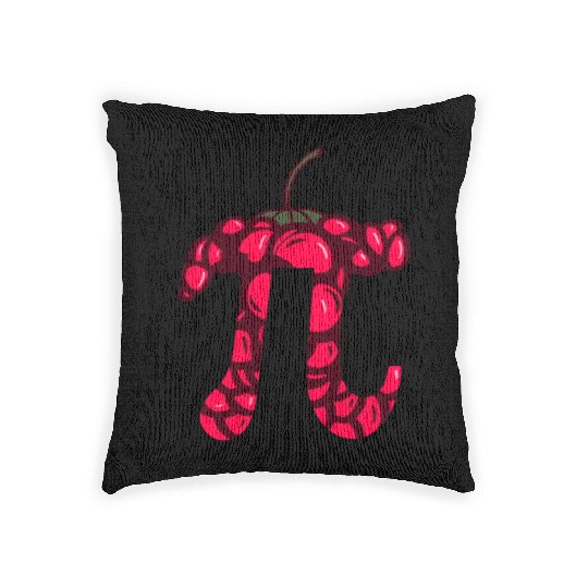 Raspberry Cake - Funny Pi Day Math Teacher Woven Pillows