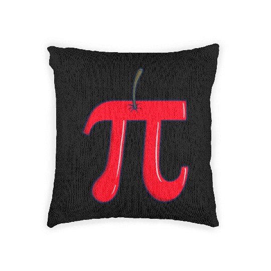 Cherry Pi - Funny Pi Day Math Teacher Woven Pillows