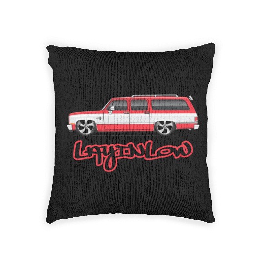 layinlow Cardinal Red Woven Pillows