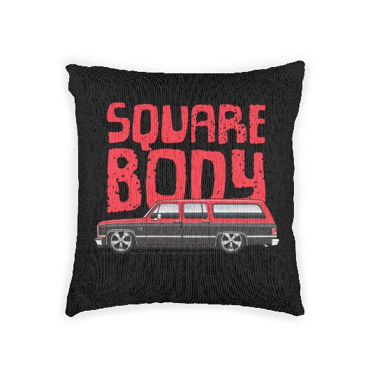 square Cardinal Red Woven Pillows