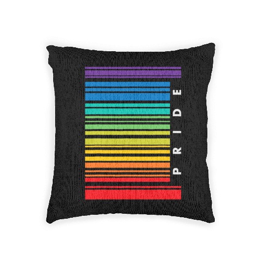 Barcode Gay Pride LGBT Lesbian Bisexual Woven Pillows