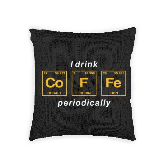 COFFEE - with elements of the periodic table Woven Pillows