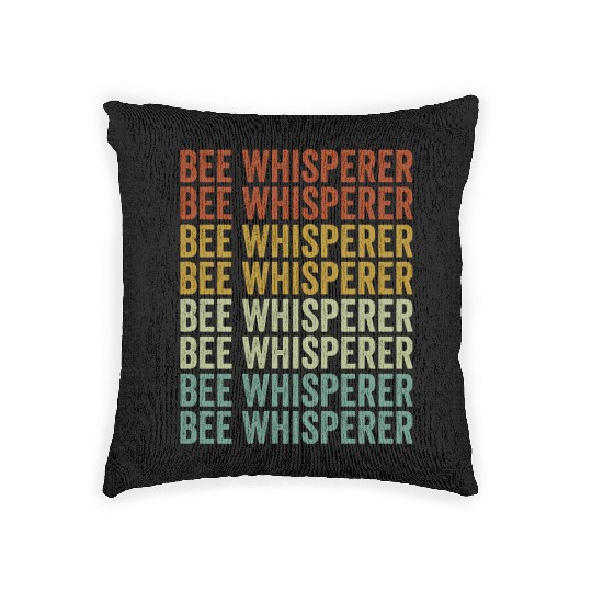 Bee Whisperer Beekeeper Honey Lover Hive Honey Bee Woven Pillows