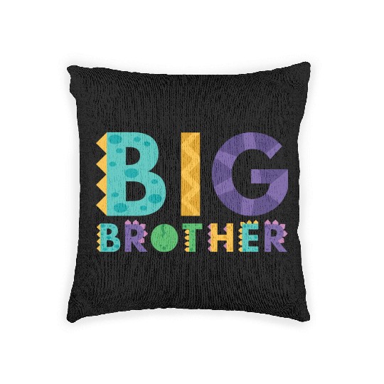 Big Brother Boy Dino Lover Woven Pillows