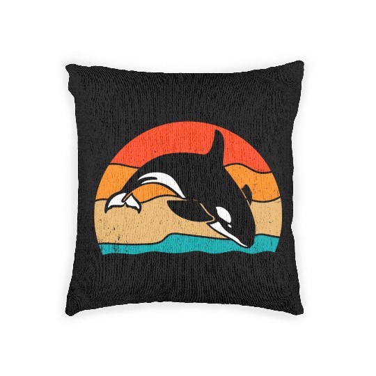 King Orca, Ruler of the Seas Woven Pillows