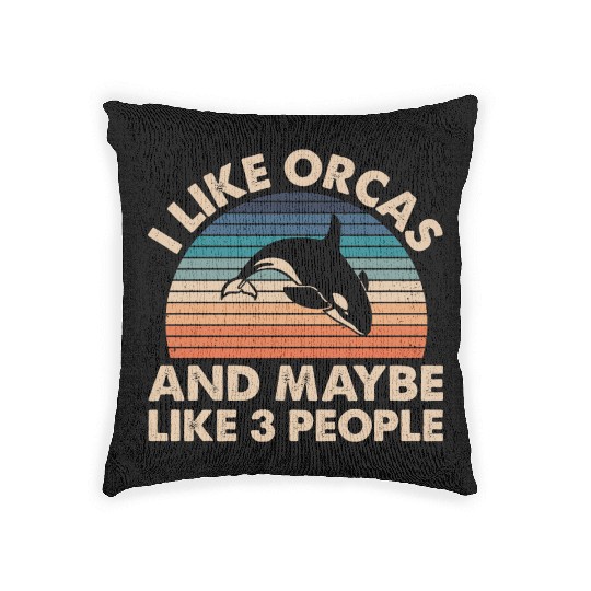 King Orca, Ruler of the Seas Woven Pillows