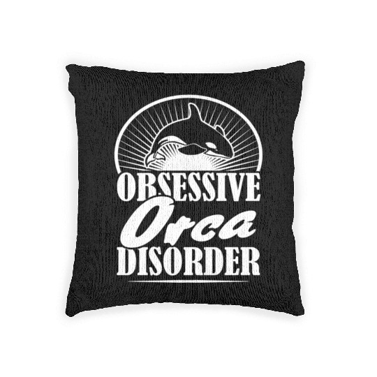 King Orca, Ruler of the Seas Woven Pillows