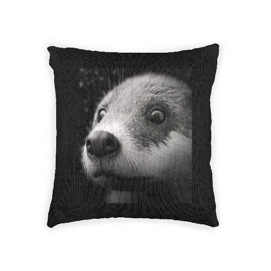 Fashionable Otter Design Cool Sea Otter With Blue Woven Pillows