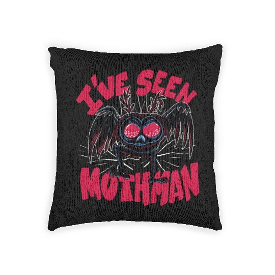 I have seen mothman I have seen mothman inspiratio Woven Pillows