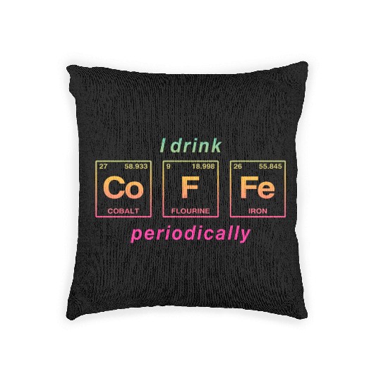 COFFEE - with elements of the periodic table Woven Pillows