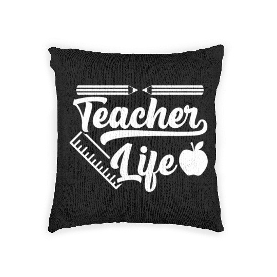 Teacher Life Cute Teacher's Day First Day Of Schoo Woven Pillows