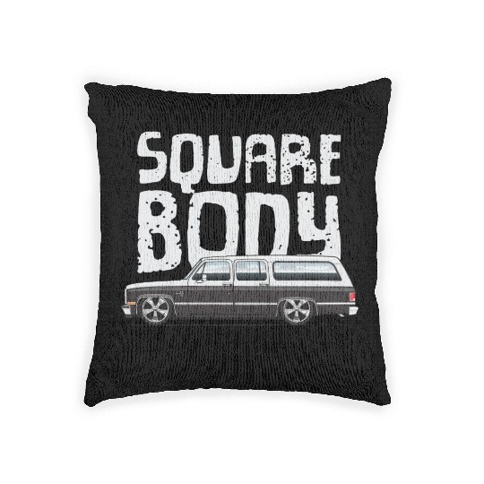 square body Frost White Woven Pillows