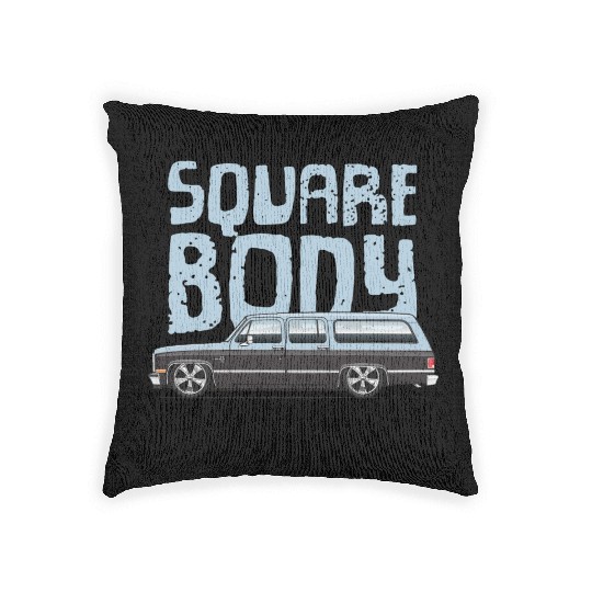 square body Light Blue Woven Pillows