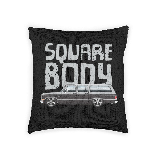 square body Light Silver Woven Pillows