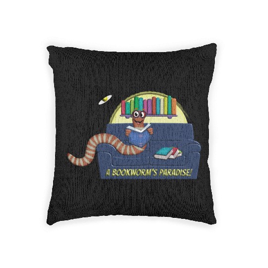 A Bookworm's Paradise Woven Pillows