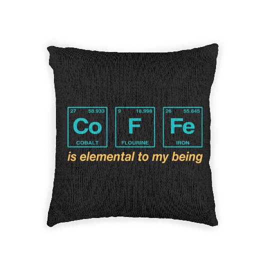 COFFEE - with elements of the periodic table Woven Pillows