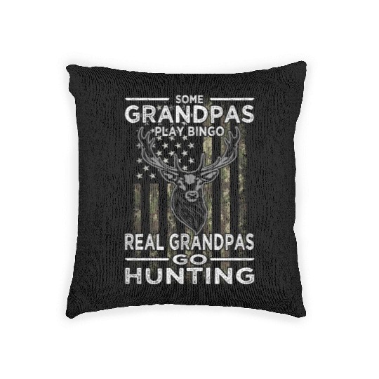 Buck Deer Hunting American Camouflage Woven Pillows