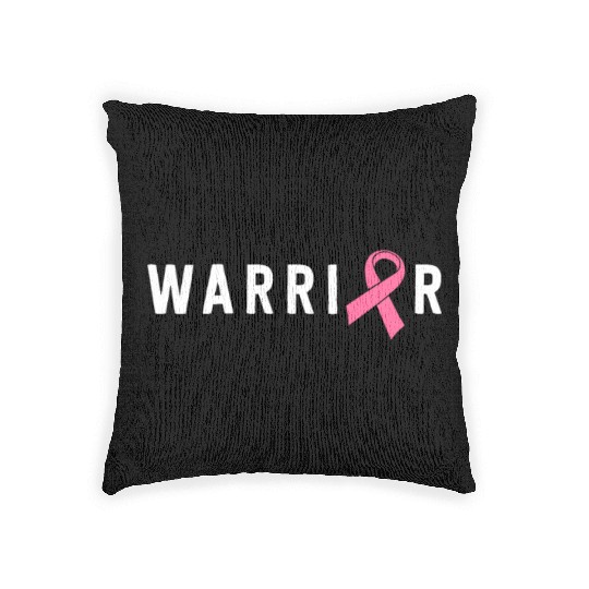 Breast Cancer Warrior Survivor Fighter Pink Woven Pillows