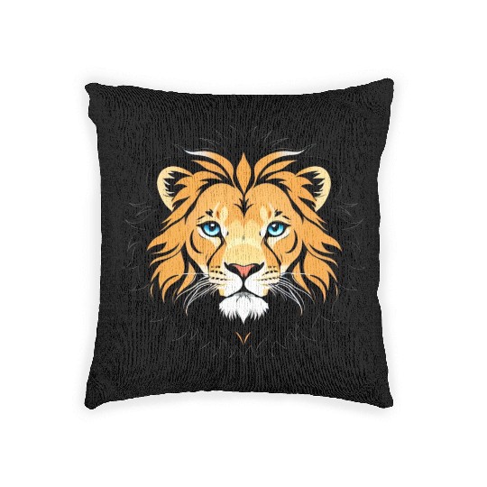 Royal Cartoon Lion - King of the Jungle 18 Woven Pillows