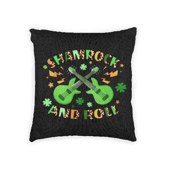 St Patricks Day Boys Shamrock And Roll Toddler Kid Woven Pillows