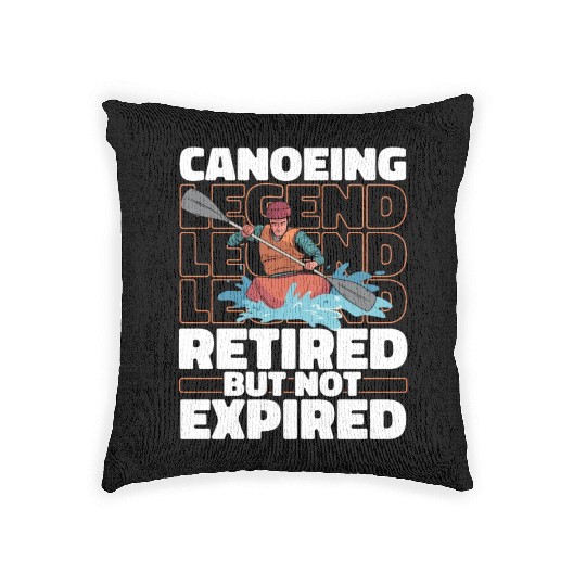 Canoe Canoeing Canoeist Retired Woven Pillows