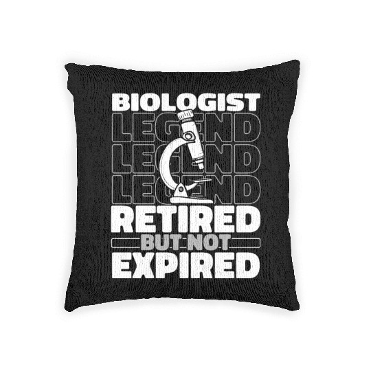 Biology Biologist Retired Woven Pillows