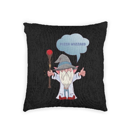 Cheer for the Wizard - Pizza Wizzard Woven Pillows