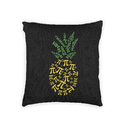 Pineapple Pi Math Holiday Mathematics Funny Pi Woven Pillows