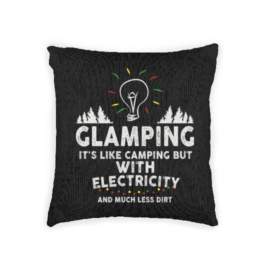 Glamping Definition Glamper Its Like Camping Spark Woven Pillows