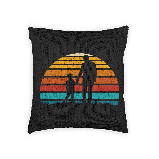 I love dad vintage Woven Pillows