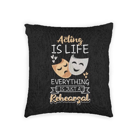 Actress Rehearsal Singer Drama Club Woven Pillows
