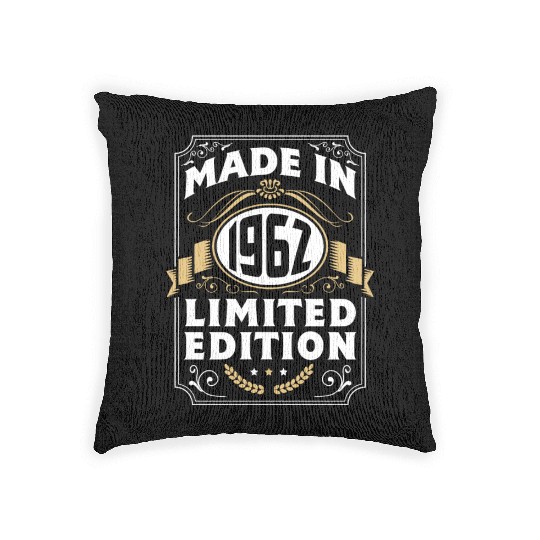 1962 Birthday Party Age Year Woven Pillows