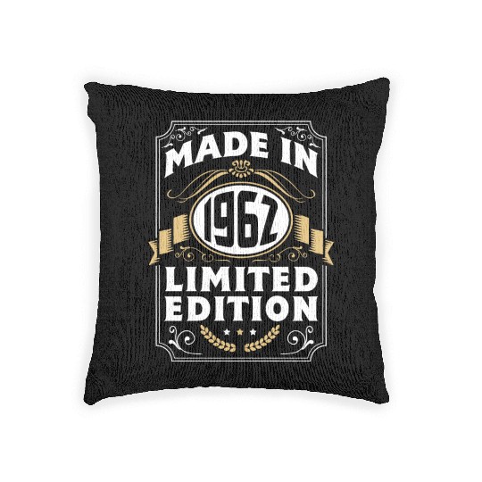 1962 Birthday Party Age Year Woven Pillows