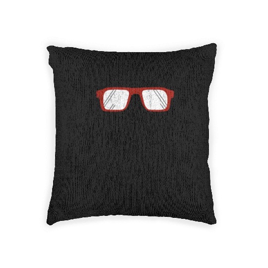 Capybara Wearing Red Glasses Capybara Lover Rodent Woven Pillows