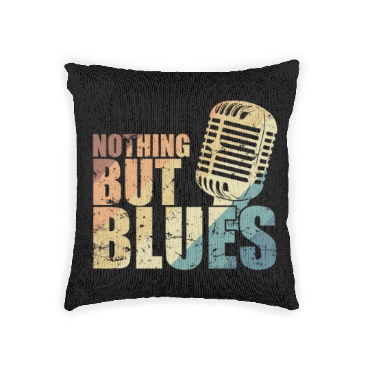 Nothing but Blues Music Trumpet Woven Pillows