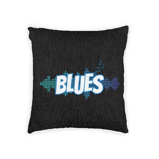 Blues Music Genre Trumpet Jazz Woven Pillows
