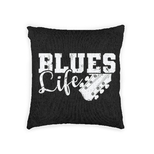 Blues Life Music Trumpet Chicago Woven Pillows