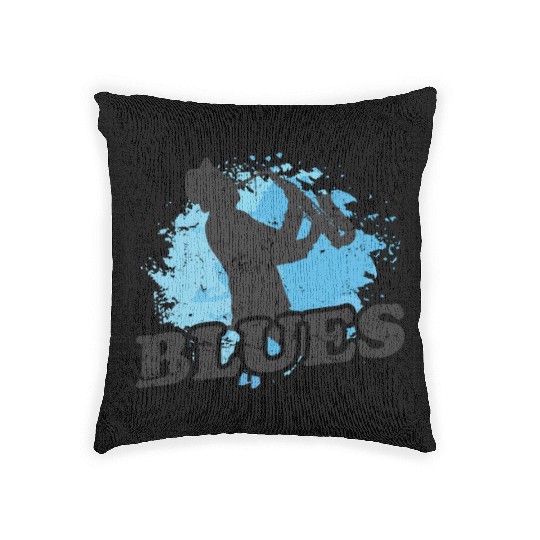 Blues Saxophone Music Trumpet Woven Pillows