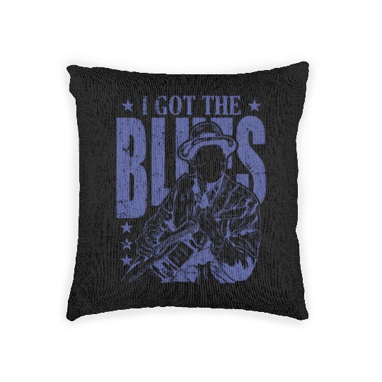 I got the Blues Music Trumpet Woven Pillows