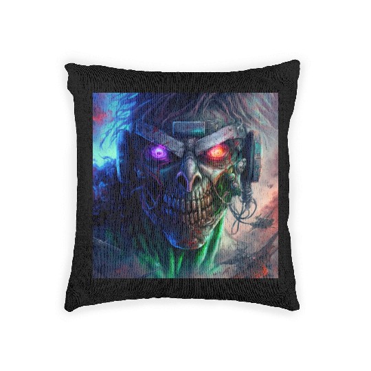 ZOMBIE IRON MAIDEN (version 12) Woven Pillows