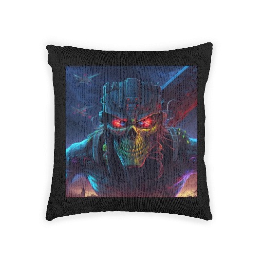 ZOMBIE IRON MAIDEN (version 11) Woven Pillows