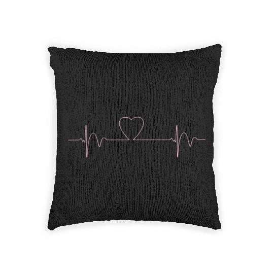 Heart Beat 1 Woven Pillows