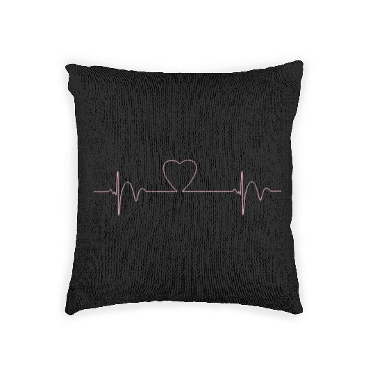 Heart Beat 1 Woven Pillows