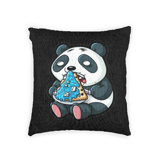 Sweet Panda: Eat Biscuits with Cream Woven Pillows