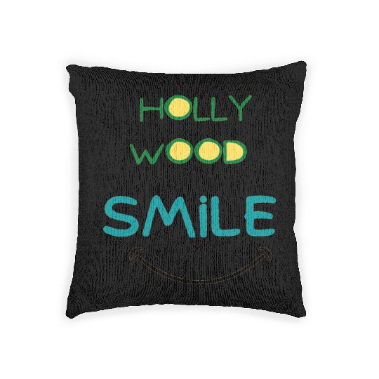 Hollywood smile Woven Pillows