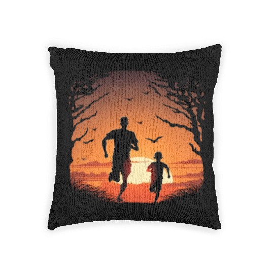 Running Exercise for Fitness Enthusiasts Father Woven Pillows