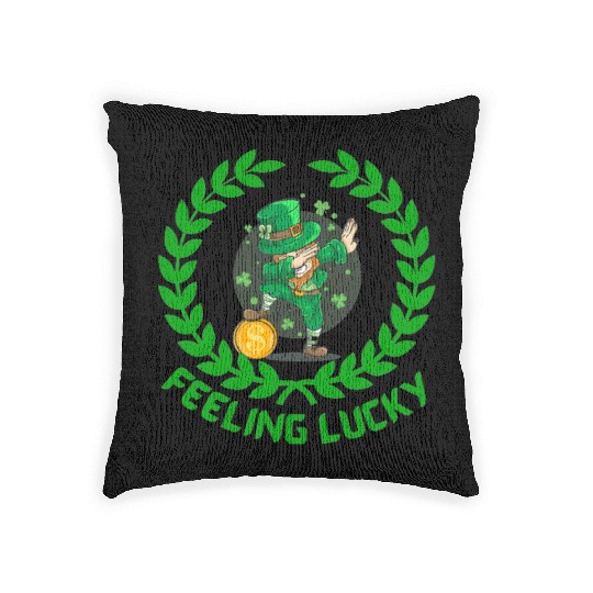 St Patricks day special feeling lucky Woven Pillows