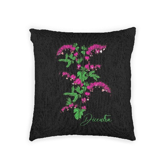 Bleeding heart flower Dicentra Bleeding heart Woven Pillows